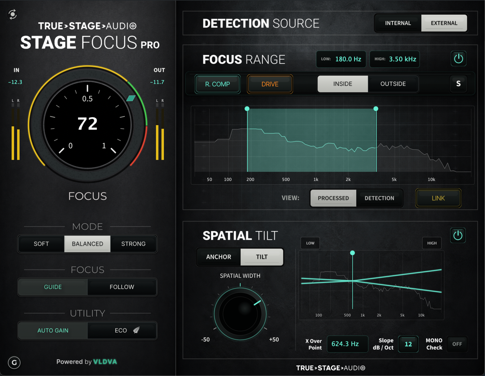 Stage Focus Pro plugin interface